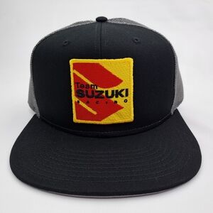 Suzuki Racing Embroidered Patch Otto Flat Bill Trucker Mesh Snapback